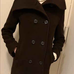 Sophisticated brown Searle wool coat